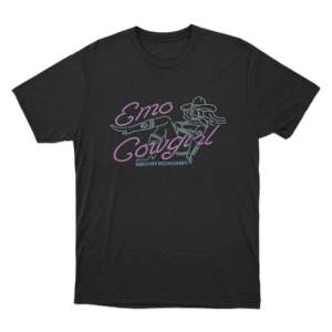 Emo Cowgirl T Shirt Black